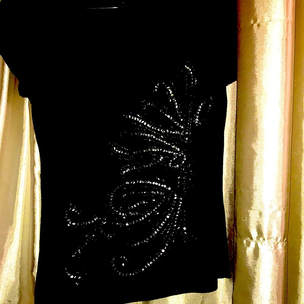 White House Black Market embellished top blouse 
size Small